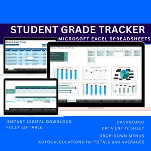 Teacher Grade Sheet Grades Tracker Student Grades Tracker Excel Teacher Grade Book Excel Grades Template School GradeBook Teacher Template