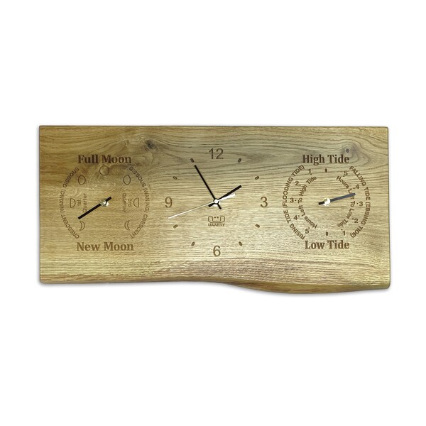 Tide Clock With Moon Phases Etsy