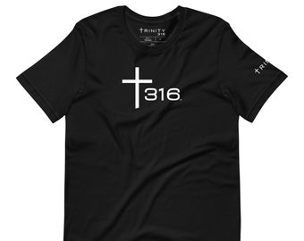 Trinity 316 ICON Short Sleeve T Shirt-Black | "For God, United as One"
