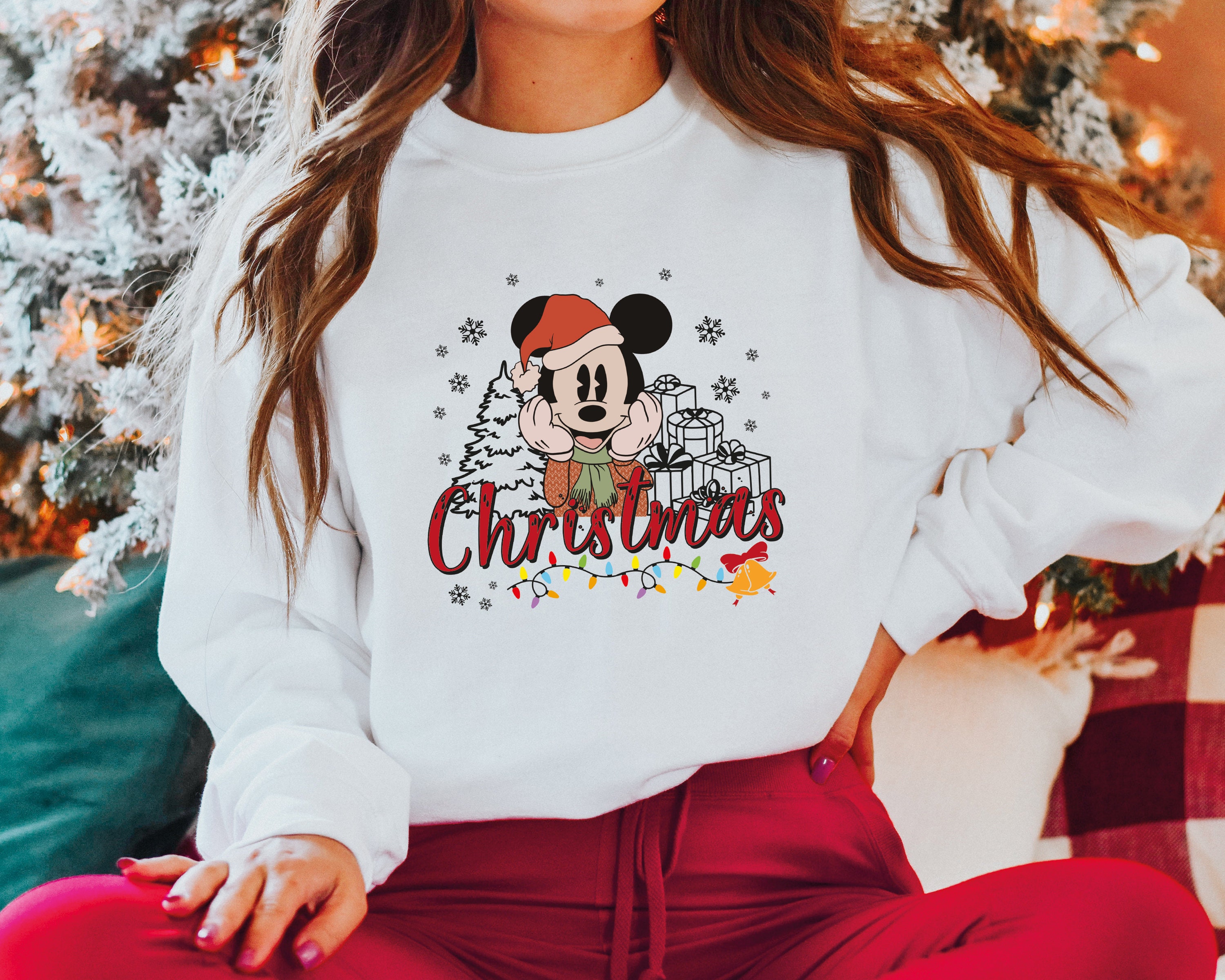 Discover Mickey Christmas Sweatshirt, Vintage Disney Christmas Sweatshirt