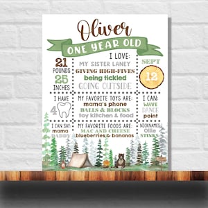 Bearbeitbar Ein Happy Camper Meilenstein, Ein Happy Camper Chalkboard Schild, Happy Camper Poster, 8x0 16x20 24x36