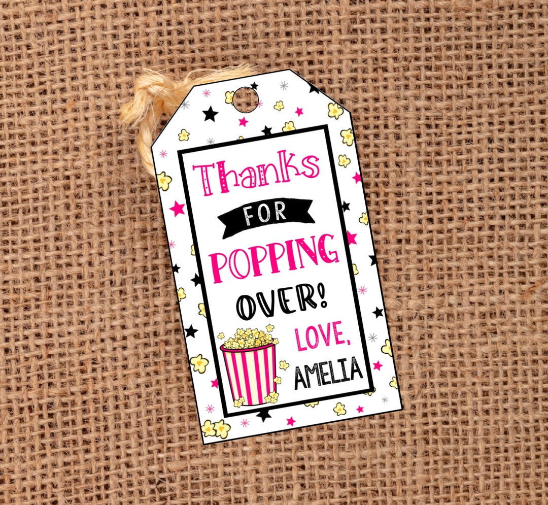 Editable Movie Tag, Movie Favor Tags, Movie Birthday Party, Template - Etsy