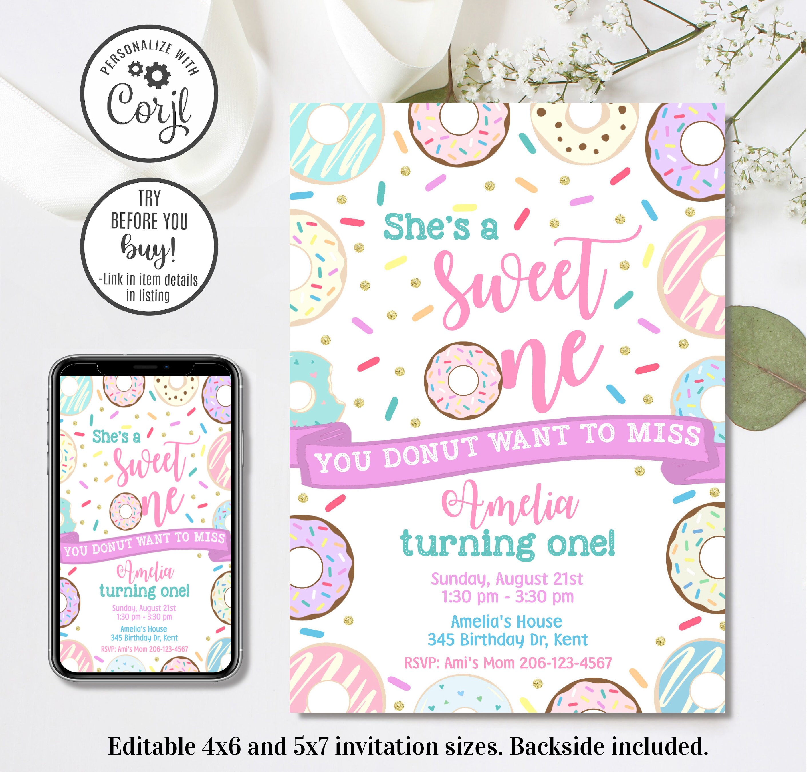 One Rainbow Invitation Etsy