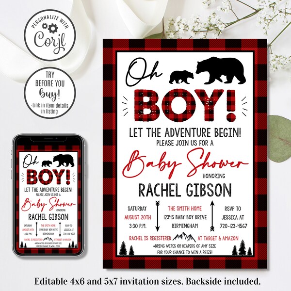 Lumberjack Baby Shower - Etsy