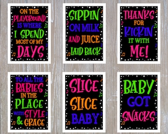 Editable Two Legit Birthday Signs, Two Legit to Quit Birthday Signs, Neon Two Legit Decor, 5x7 & 8x10