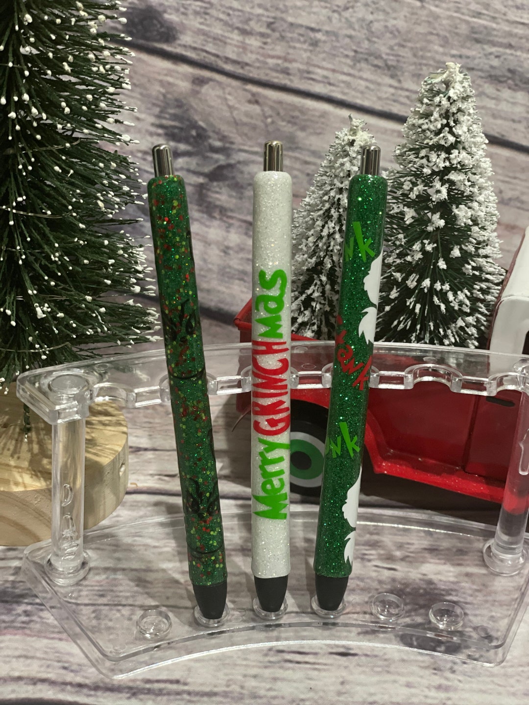 Grinch Pen Christmas Grinch Gel Pen Custom Gel Pen Etsy