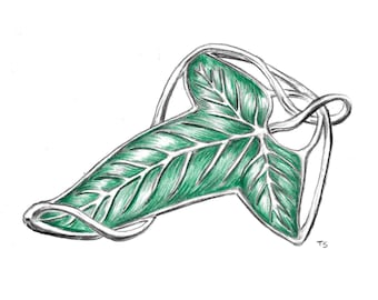 Ilustración de la hoja de Lorien