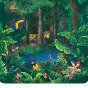 Ilustração digital da floresta tropical