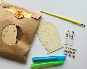 DIY Fairy Door Craft Kit, Kids Easter Basket, Spring Craft