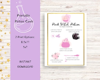 Mud Kitchen Potion Recipe Cards, Witch Play Activity (Printable)