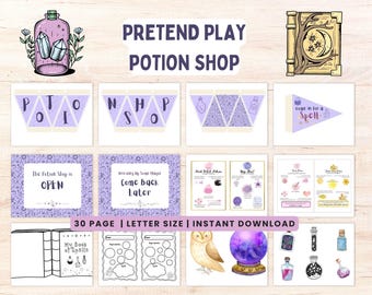 Pretend Play Potion Shop, Dramatic Play Printable