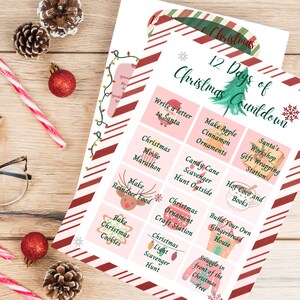 Christmas Countdown, 12 Days of Christmas, Advent Calendar, Kids Christmas Activities, Family Christmas Activities, Bonus Christmas Recipes