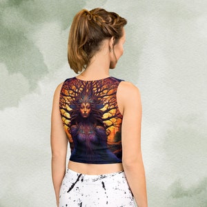 Camisa trippy, ropa rave, camisa psicodélica, ropa rave, tops cortos para mujeres, tabla de tallas, ropa de hombre ardiente, ropa activa, top corto rave