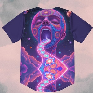 Portal of Perception, EDM Jersey, Rave Wear, Size Chart, Trippy Shirt, Festival Gear, Psychedelic Pattern, Baseball Jersey, Rave Outfit, EDM