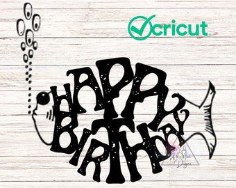 Happy Birthday Phish PNG Design, Cricut Compatible, Wood Burning, Decals, Digital Paper, Stencil Template, Vinyl, Iron-on Transfer, Music