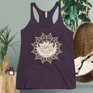 Lotus Flower Shirt, Sun Mandala, Maattabel, Yoga Wear, Active Wear, Meditatie Shirt, Gypsy Style, Boho Look, Next Level Tank, Hippie Tanks