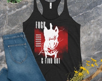 Belgian Malinois Racerback Tank: Raw Edge Seam, Alternative Fashion