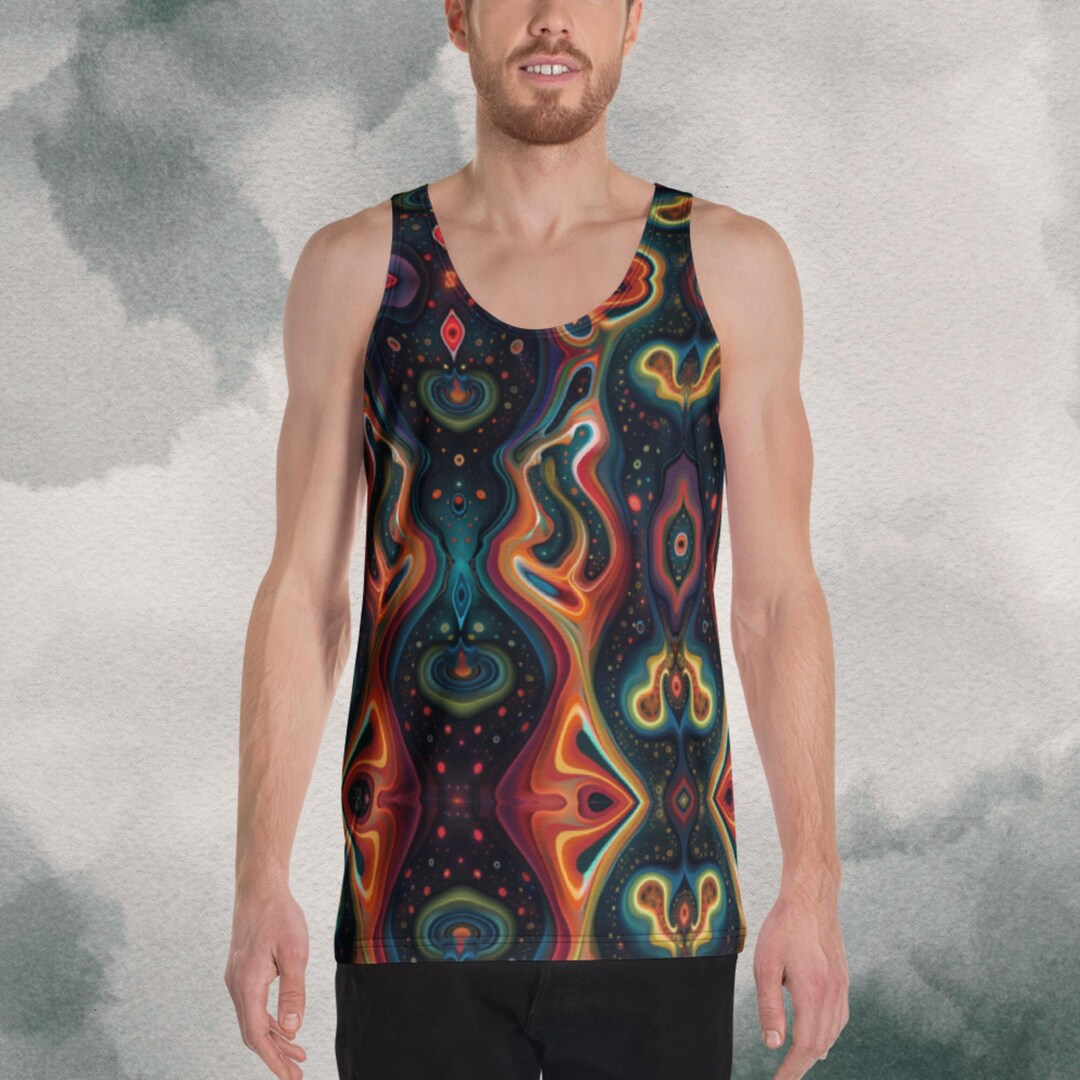 Portal Drip Bro Tank, Rave Wear, Size Chart, Trippy Shirt, Festival ...