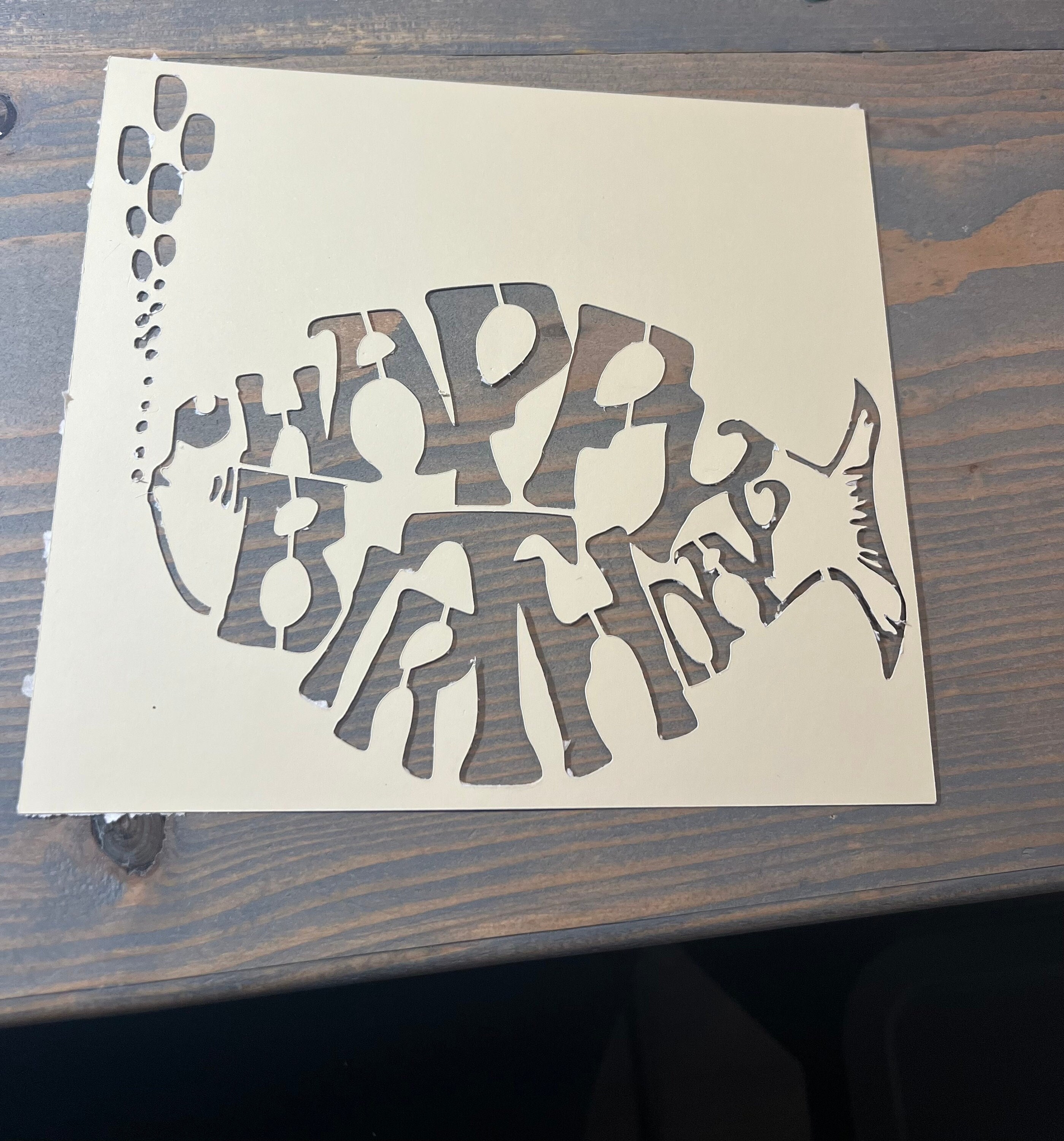 Physical Cardstock Stencil, Custom Stencil/template, Use Any Design