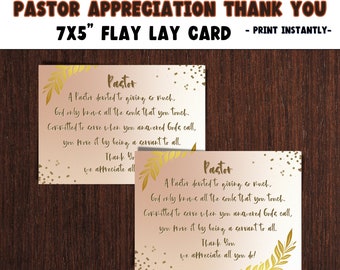 PASTOR WAARDERING|Flat Lay Gift Card| Pastor Bedankkaart| Pastorale Waardering Cadeau| Framebare Pastor Waarderingskaart| Bedank uw Pastor