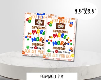 Appreciation Gift Tag: Teacher, Nurse, Staff Thank You (Digital Download)