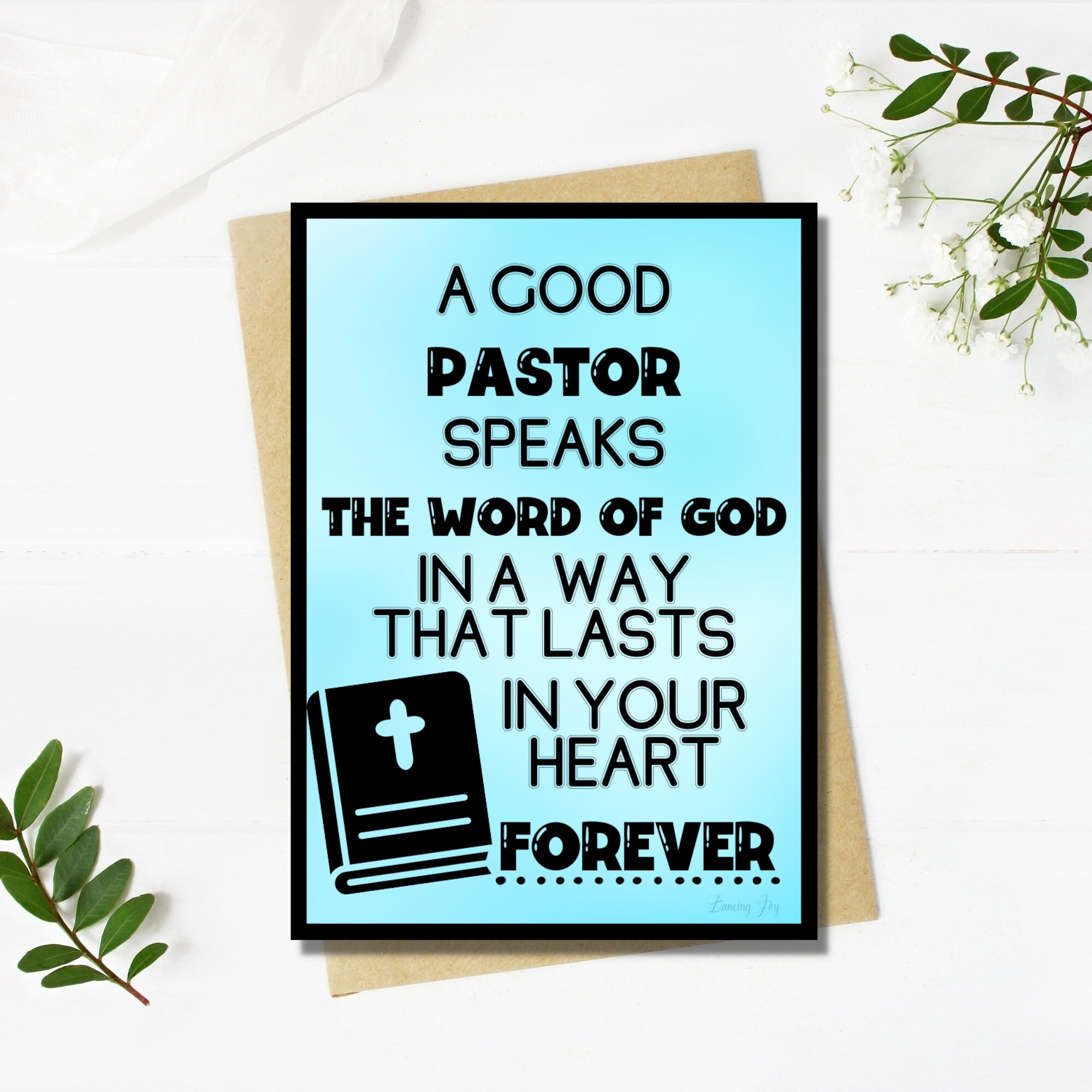 PASTOR APPRECIATION Flatlay Gift Card Bundlepastor Thank You Etsy