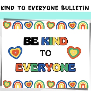 Kit bacheca "Be Kind"/Kit bacheca "Be Kind To Everyone"/Kit bacheca scolastica/Bacheca per aula/Bacheca motivazionale