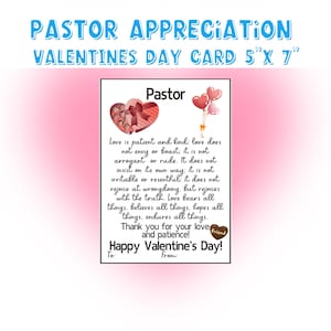 PASTOR APPRECIATION Encouragement Flat Lay Gift Card|VALENTINE&#39;S Day Scripture & Appreciation Card|Pastor Thank You Card|Grateful for Pastor