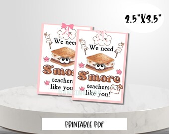 S'more Teacher Appreciation Gift Tag: Staff Thank You (Digital Download)