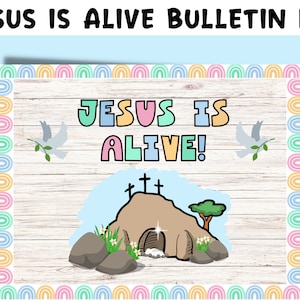 EASTER BULLETIN Board Kit|CHRISTIAN School Bulletin Board Kit|Classroom Bulletin Board|Sunday School Bulletin Board|Faith Bulletin Board Kit