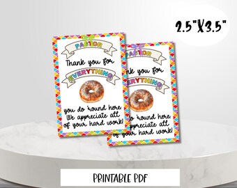 Everything Bagel Thank You Gift Tag: Pastor, Teacher, Staff (Digital Download)