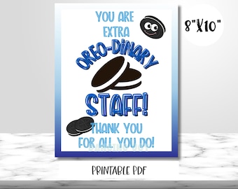 Nurse Appreciation Sign: Cookie Oreo Theme (Digital Download)