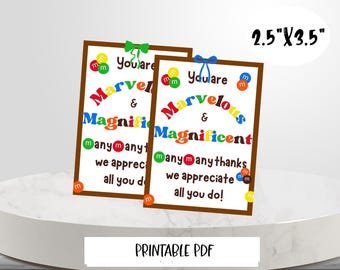 Appreciation Gift Tags: Teacher, Nurse, Employee Thank You (PDF Download)