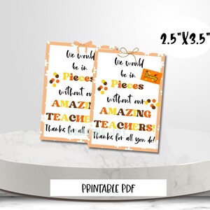 Teacher Appreciation Gift Tag: Treat & Snack Thank You (Digital Download)