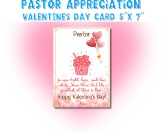 Pastor Valentine&#39;s Day Appreciation Card (Digital Download)