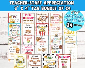 Appreciation Gift Tags Bundle: Snack & Treat Designs (Digital Download)