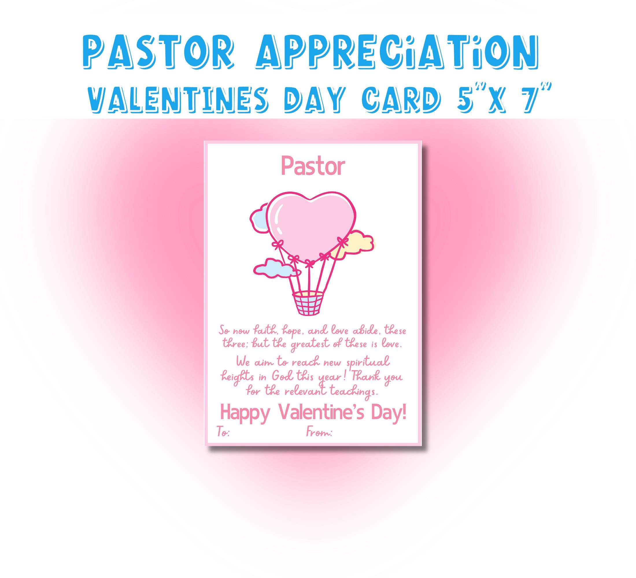 Pastor Valentine's Day Appreciation Card (Digital Download)