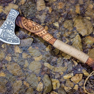 Custom Engraved Viking Hatchet - Battle Forge