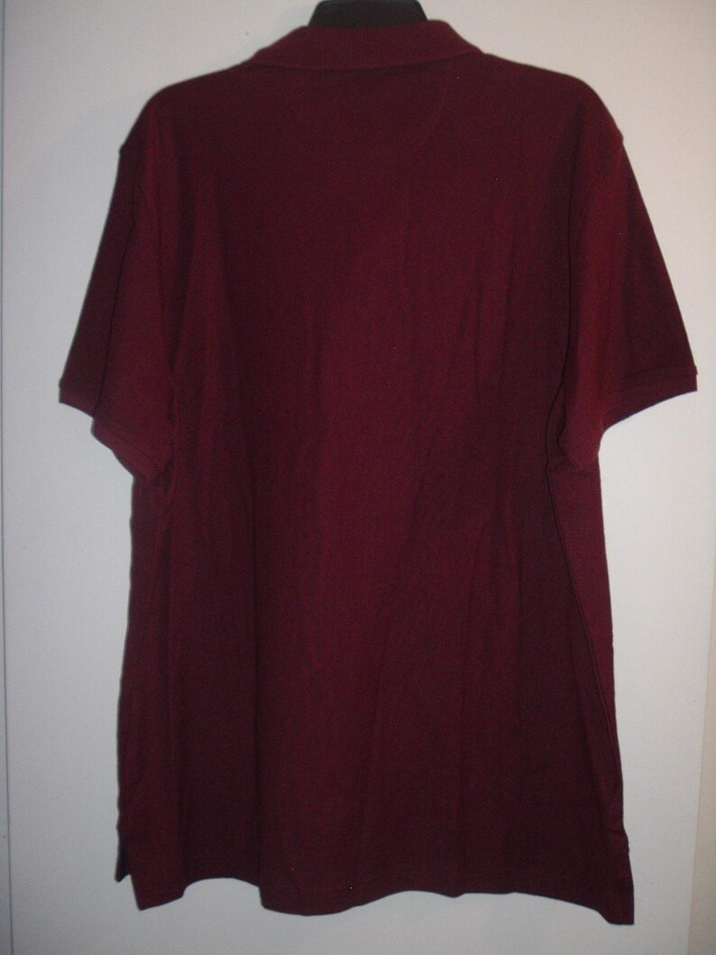 ROBERT GRAHAM Velvet Maroon Polo Embroidered Cocktail Size M Brand New w/ Tags image 3