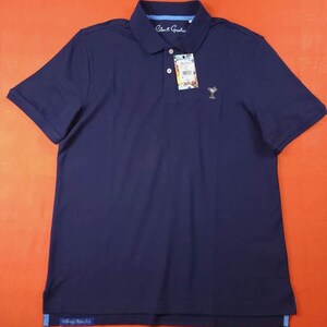 Polo Robert Graham azul marino bordado con forma de copa de cóctel, talla XL, completamente nuevo con etiquetas. imagen 1