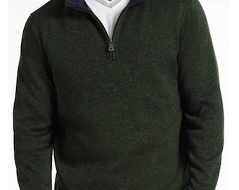 ROBERT GRAHAM Deep Green heather Pullover / Sweater Size XL Brand New w/ Tags