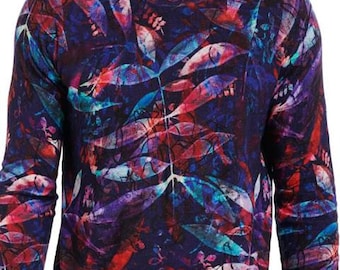 ROBERT GRAHAM Pull violet multicolore Taille XL Neuf avec étiquettes