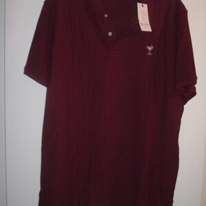ROBERT GRAHAM Velvet Maroon Polo Embroidered Cocktail Size M Brand New w/ Tags image 6