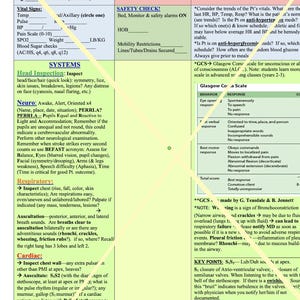 Head to Toe Nursing Physical Assessment cheat sheet; Nursing Health Assessment and Decision Making cheat sheet; Nursing Physical Examination