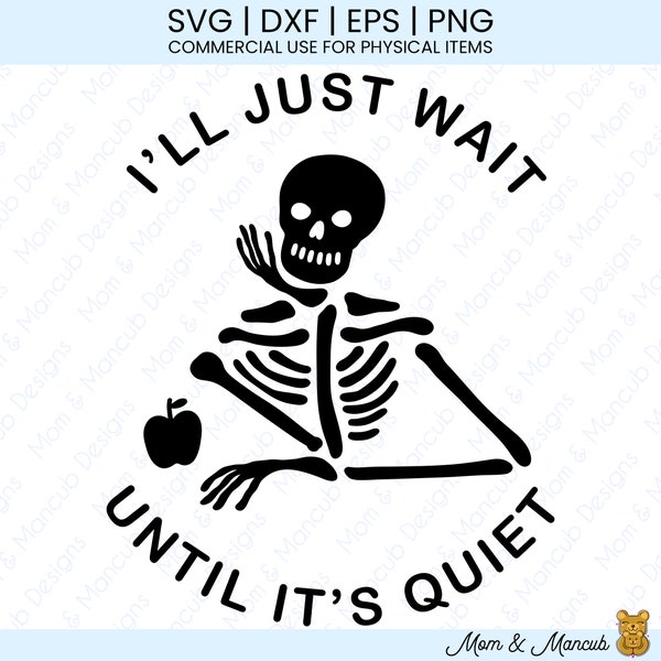 Waiting Skeleton Svg - Etsy