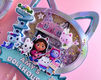 Gabby's Dollhouse Shaker Cake Topper: 3D Party Decoration