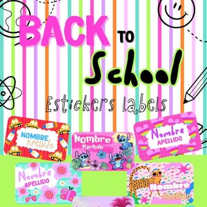 School Labels for Kids, Personalize Name Label, Labels for School Supplies, Kids Name Stickers, DayCare Name Labels, Preschool Name Labels