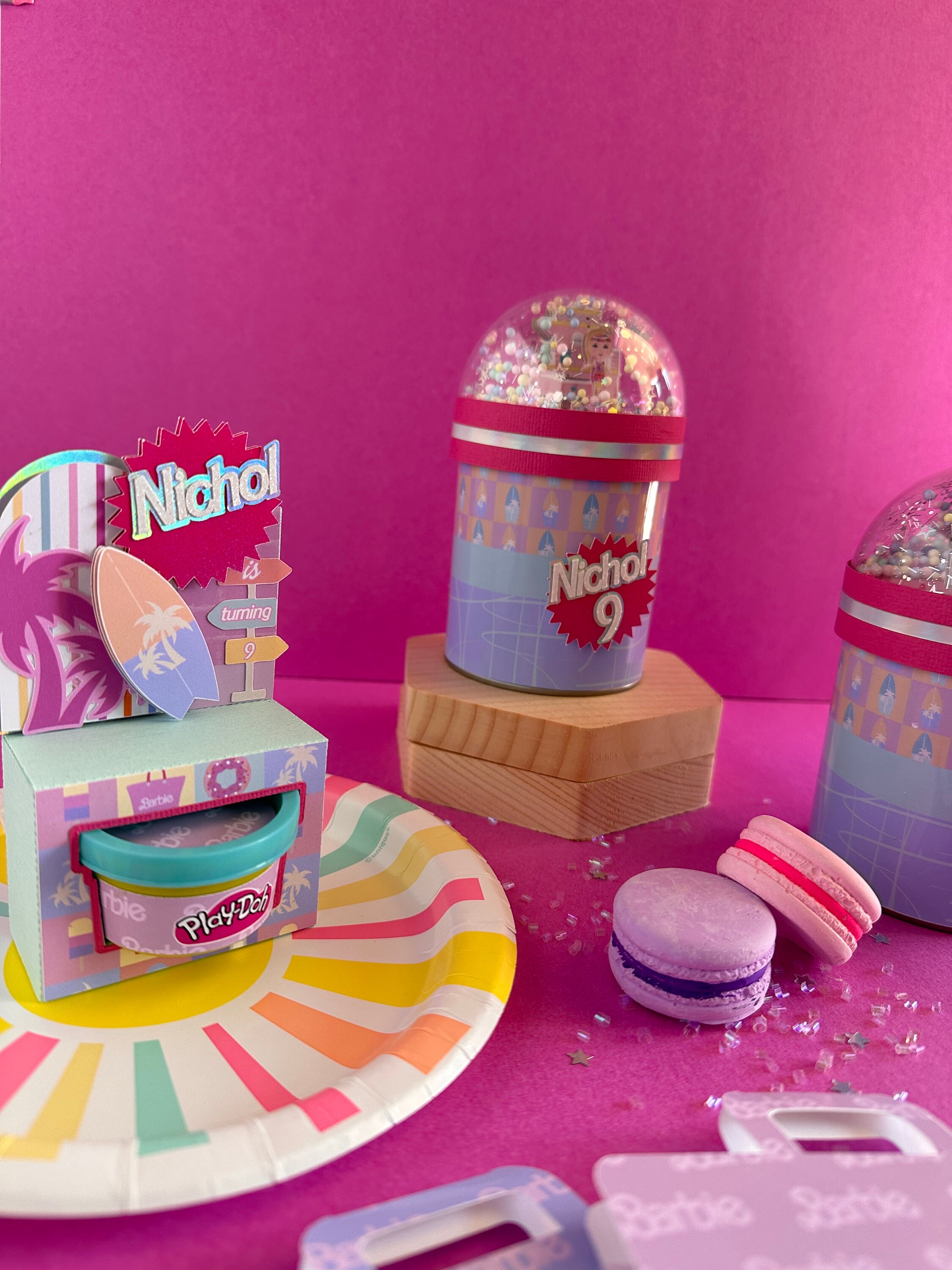Barbie Play-doh Box 6pack, Play-doh Box, Party Decor, Party Favor Box, Barbie Party Decor