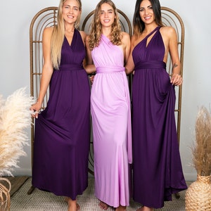 Bridesmaid Multi Wrap Dress, Maxi Infinity Dress, Blue, Pink, Purple,Champagne, Convertible Bridesmaid Dress, Maternity Photo Shoot Dress