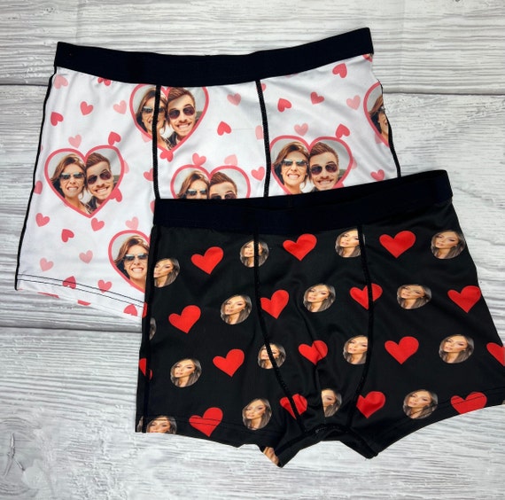 Custom Boxers With Face, Custom Face Boxer Briefs, Valentines Day